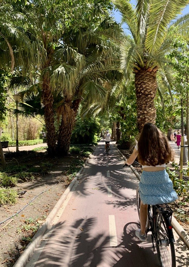 fietsen in malaga met kinderen