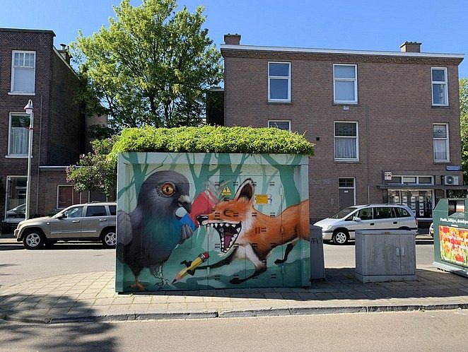 street art elektriciteitshuisje-den-haag