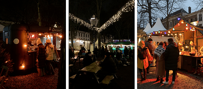 eten op kerstmarkt den haag