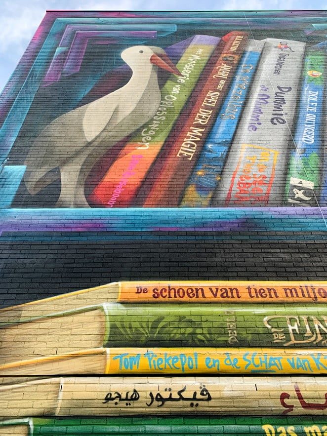mural boekenkast den haag