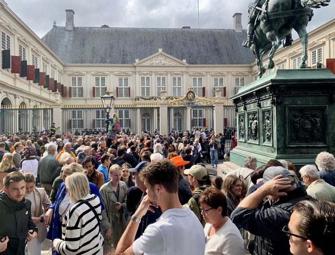 is het druk bij de balkonscene