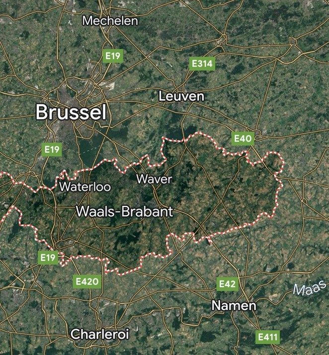 waar ligt waals brabant