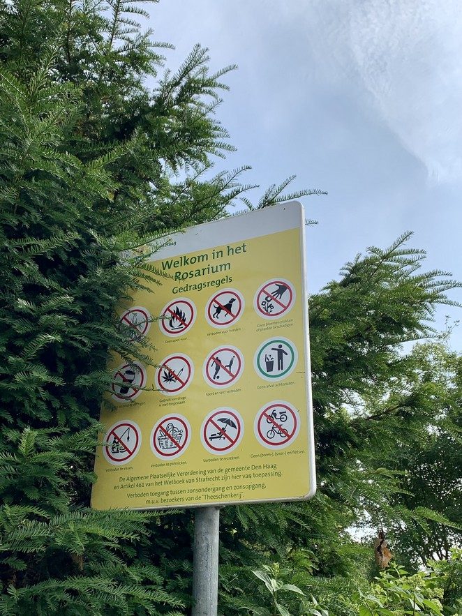 verboden in rosarium